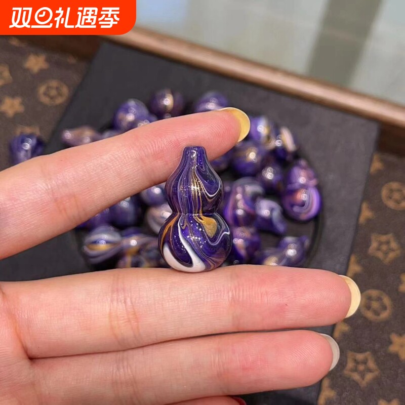 油画大漆葫芦DIY文玩佛珠饰品配饰手机链手链吊坠包挂项链原创