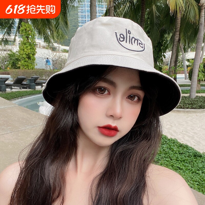 渔夫帽女2023新款双面遮阳防晒帽子男款盆帽鱼夫帽檐显脸小出游