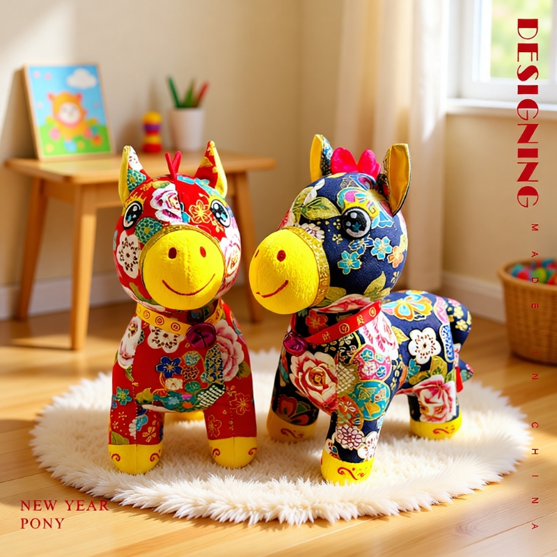2026马年生肖柔软毛绒玩偶挂件