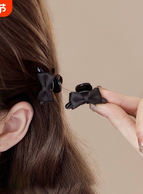 T抓夹/小/刘海C1pn0-侧边前额刘海发夹蝴蝶结小抓夹女发饰头饰