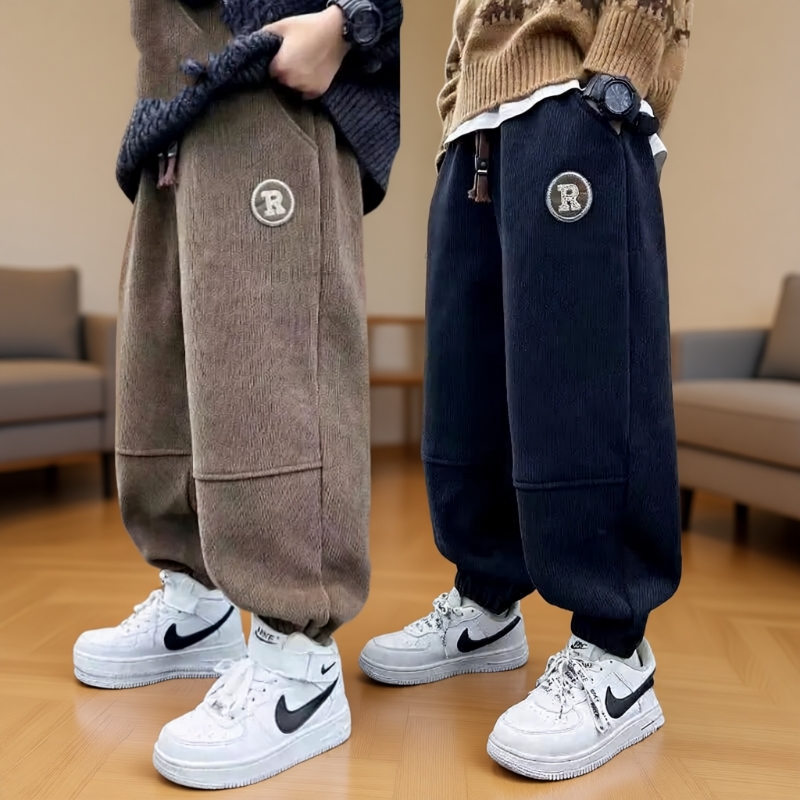 男童灯芯绒加绒卫裤|千人加购