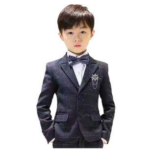 儿童西装套装男童礼服钢琴演出服中大童帅气小孩西服外套秋冬模特