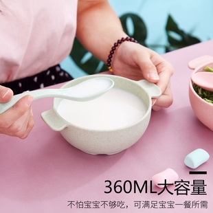 儿童宝宝吃饭碗防摔防烫婴儿碗商用小孩塑料碗耐高温碗勺餐具套装