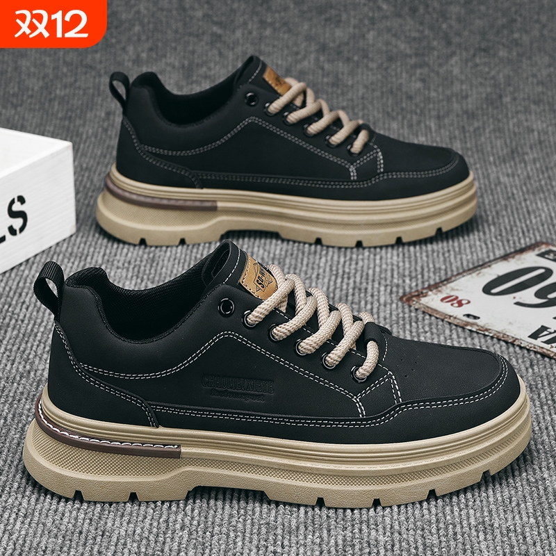 啄木鸟秋冬季工装男鞋大码45休闲运动复古耐磨户外加宽低帮马丁靴