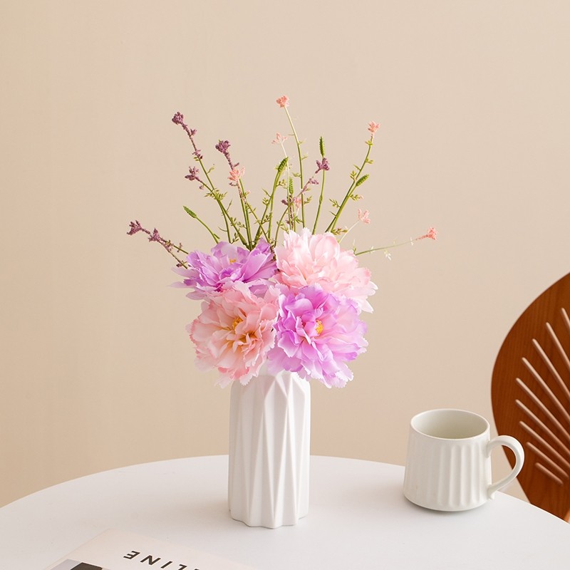 牡丹花假花仿真花摆设装饰花艺摆件仿生高档轻奢高端花束摆放花卉