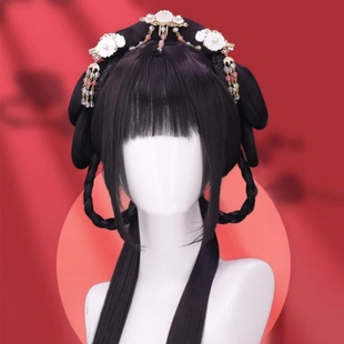 古装汉服假发一体式造型百搭全头套古风中分发套女长发高温丝女士