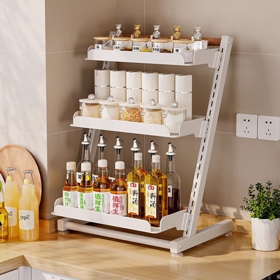 调料架厨房置物架家用台面货架多层油盐酱醋收纳架调味品佐料架