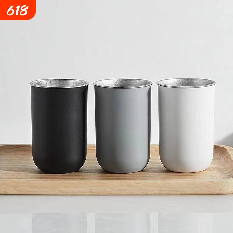 原创纯色不锈钢洗漱杯防霉家用跨境批发刷牙杯牙缸牙刷杯子漱口杯