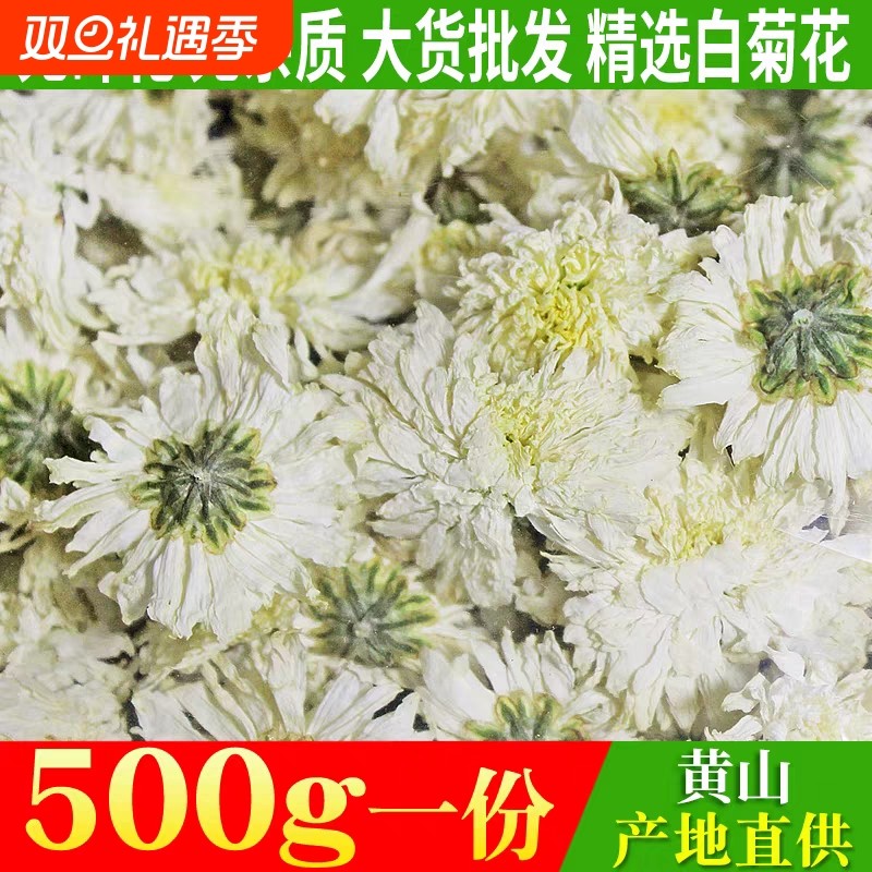 正宗黄山贡菊白菊花特级正品500g250g泡水产地直销散装菊花茶