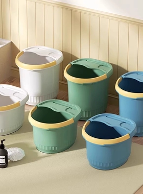 加高加厚足浴桶泡脚桶足浴盆塑料洗脚桶过小腿泡脚盆保温按摩养生