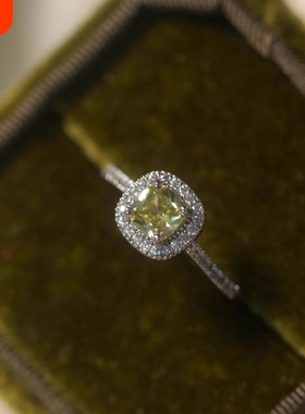 法式复古轻奢优雅镶嵌锆石戒指女小众高级闪耀微镶指环可调节婚礼