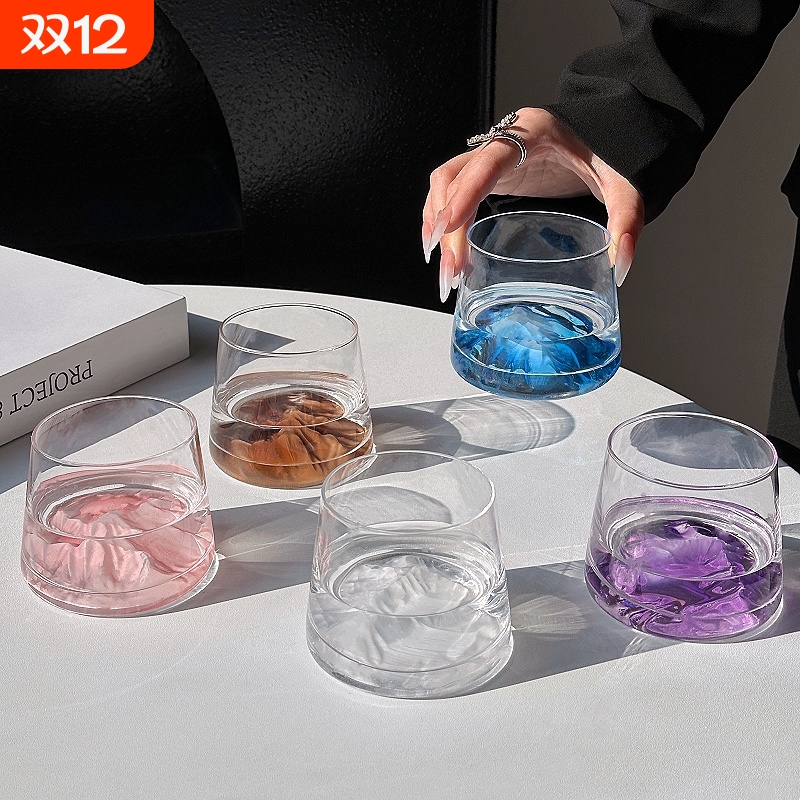 富士山玻璃水杯一只装