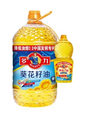 多力葵花籽油5L238ML小油一级压榨家用食用油植物油桶装健康精选
