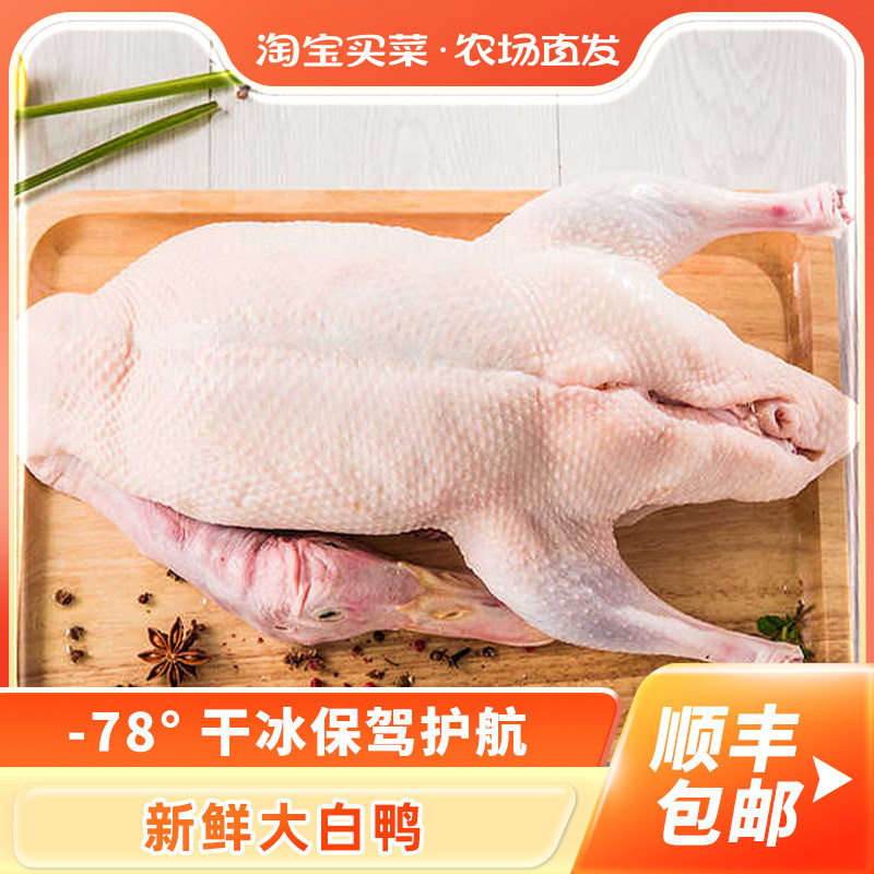 生鲜冷冻白条鸭樱桃谷鸭整鸭大白鸭烤鸭烧鸭卤鸭新鲜食材顺丰包邮