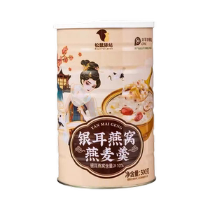 松鼠驿站银耳燕窝燕麦羹500g即食免煮冲泡燕麦片早餐代餐胶质满满