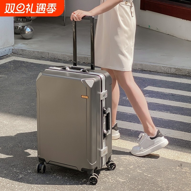 铝框行李箱24寸可坐人男女学生密码箱拉杆箱登机箱结实可登机手提