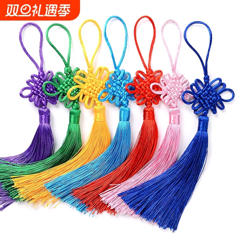 中国结新年挂饰金边线节日特色手工艺礼品流苏穗子挂件中秋