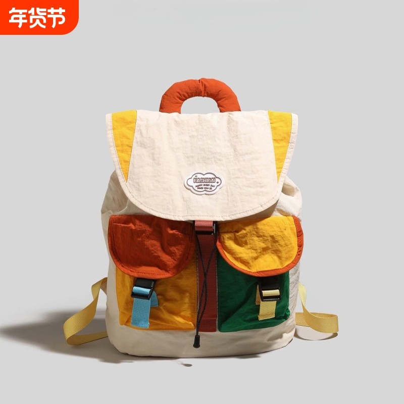 撞色幼儿园书包新款小学生户外休闲通勤超轻女童男童潮酷背包双肩,玩具/童车/益智/积木/模型,书包,淘宝优惠券,粉丝福利购,淘宝优惠卷