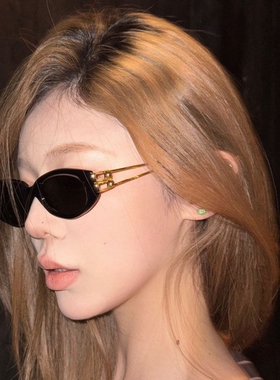 猫眼墨镜Kunst太阳镜金属镂空显瘦女款眼镜圆脸方脸高清黑框清晰