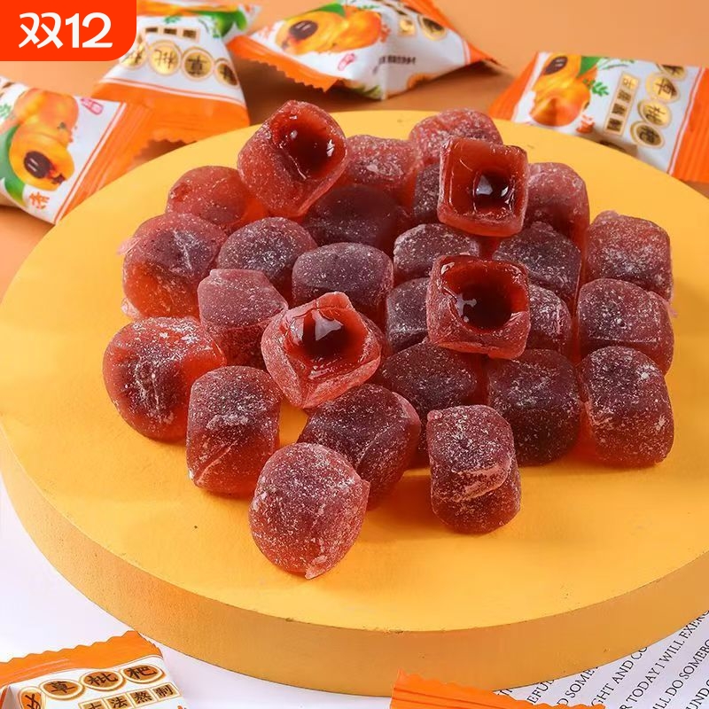 甘草枇杷膏爆浆夹心软糖清凉润喉休闲小零食糖果喜糖批发喉咙嗓子