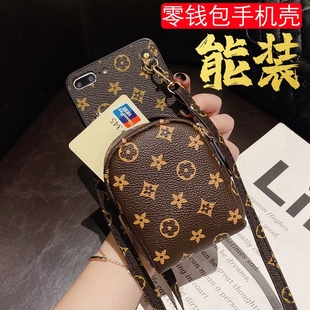 粉饼盒8plus镜头xsmax背带包XR旅游 适用苹果16e手机壳iphone15promax斜跨13零钱包12挂绳11全包14plus小众7装