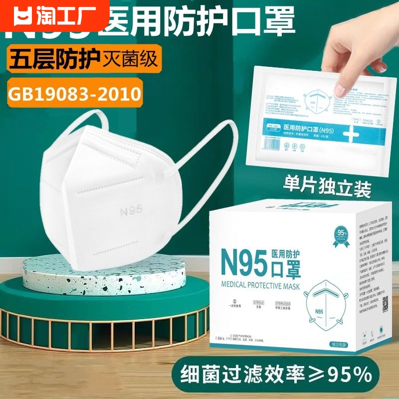 N95级医用防护口罩一次性医疗级别3D立体高颜值女秋冬季正规正品-封面