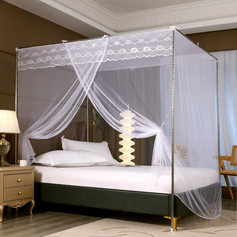 新款蚊帐家用双人床1.5米1.8米1.0m支架1.2m纹帐全包米