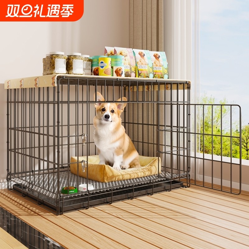狗笼子中型犬小型犬泰迪室内猫笼带厕所比熊家用宠物狗窝折叠超大