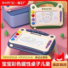 宝宝大号彩色磁性画板四脚桌儿童磁力画画板涂鸦板礼物绘画板学习