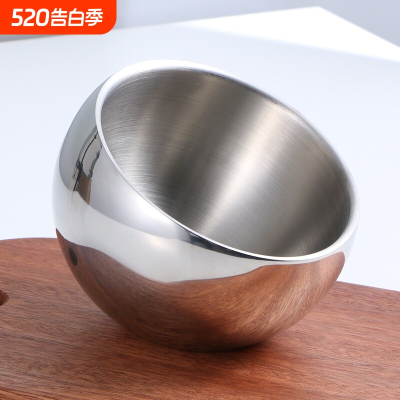不锈钢桌面垃圾桶收纳储物烟灰缸商用斜口碗调料罐餐厅自助酱料碗