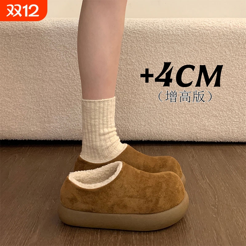小土豆加绒勃肯鞋女士雪地靴2025新款冬季鞋子一脚蹬保暖棉鞋平底