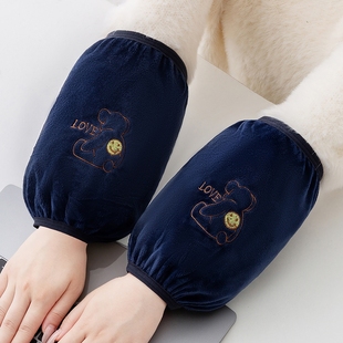 袖套套袖秋冬可爱短款绒布防污成人男女学生羽绒服耐脏家用护袖头