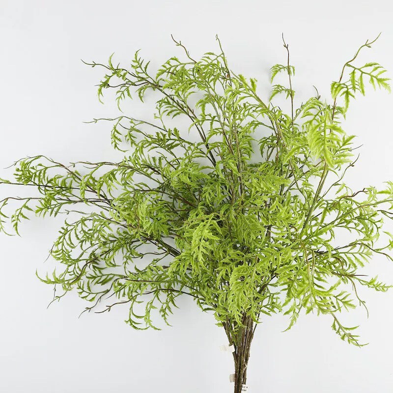 高品质软胶蕨草仿真绿植海金沙植物叶子长枝垂厥叶波斯草软装花材