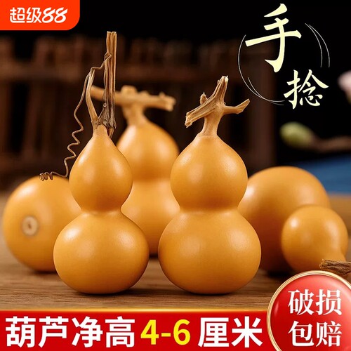 天然手捻小葫芦文玩带龙头胖墩把玩精品野生胡芦迷你家居客厅摆件