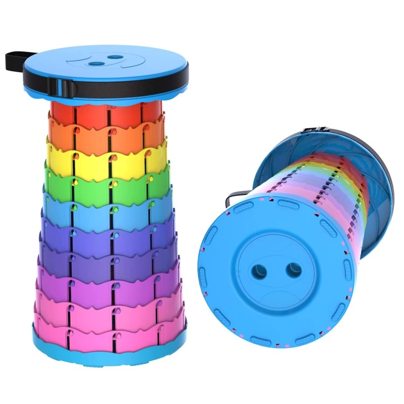 户外彩虹折叠凳子便携椅子可调节彩虹伸缩凳钓鱼火车伸缩折叠凳