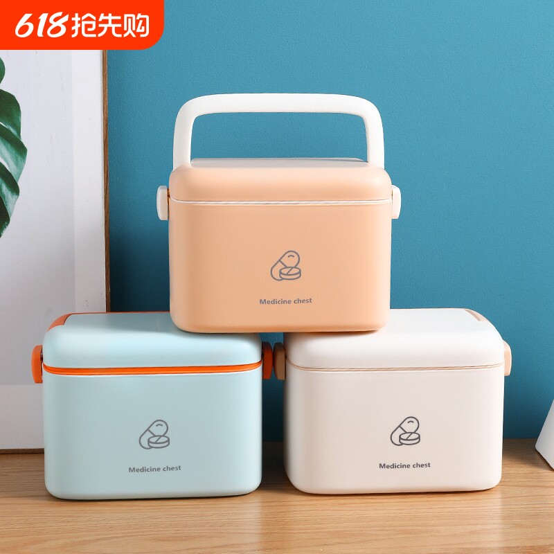 家用医药箱大容量家庭装便携急救医疗箱小型药盒收纳箱药品收纳盒