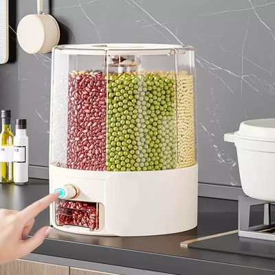 米桶五谷杂粮收纳盒旋转密封防虫防潮家用食品级装储存粮2025新款