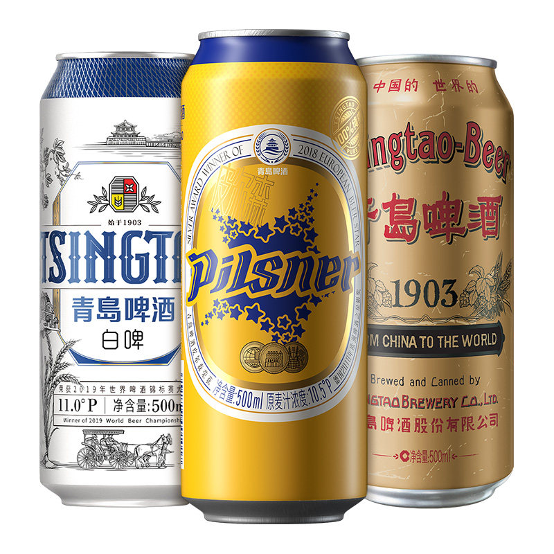 青岛啤酒精酿组合500*12罐图片