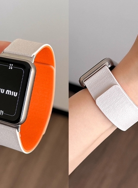 适用小米手环9pro表带8Pro手表腕带荔枝纹硅胶磁吸夏秋季智能运动八九代红米Watch54替换带男新款高级女生