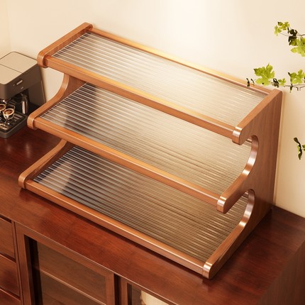 亚克力桌面置物架多层台面杯架子收纳家用桌上杯架小型水杯茶具架