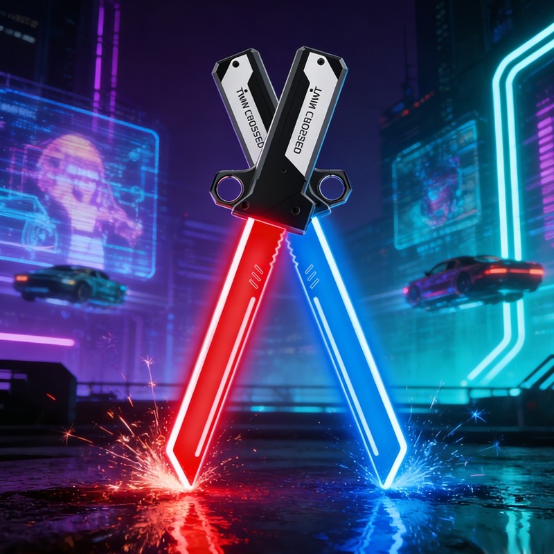 对插双刀流发光双刃伸缩光剑玩具儿童男孩玩具刀剑死侍武士二合一,玩具/童车/益智/积木/模型,发光玩具,淘宝优惠券,粉丝福利购,淘宝优惠卷