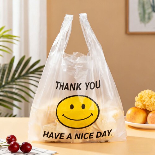 透明笑脸塑料袋加厚食品打包袋