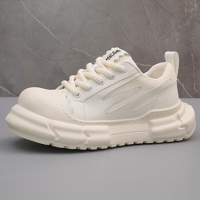 欧洲站潮牌轻奢男鞋子网面高级感痞帅小白板鞋厚底增高大头老爹鞋