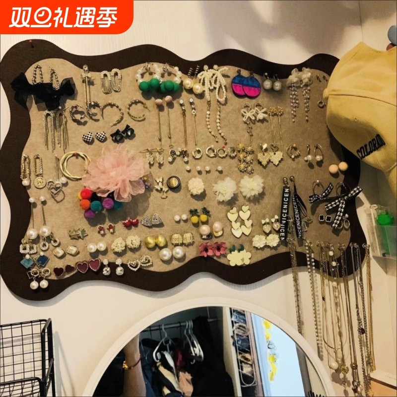 毛毡板照片墙背景板挂墙相片框展示板羊毛毡版墙贴软木板免打孔愿景板