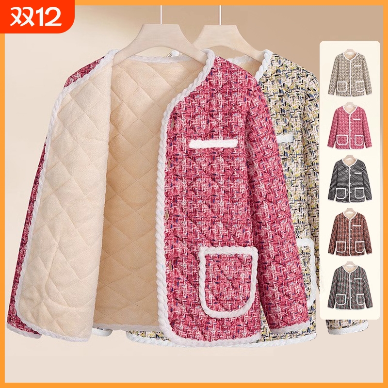 妈妈冬装小棉袄棉衣外套