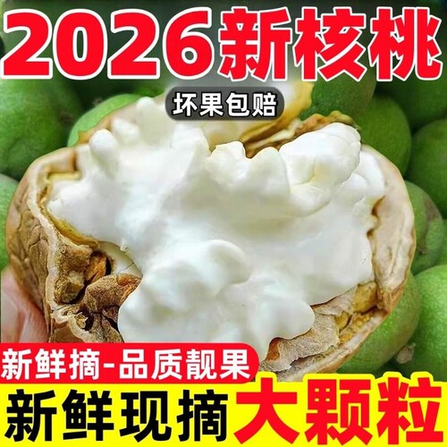 云南新鲜核桃带皮高山老树湿核桃2026年青皮原味油香孕妇薄皮手工