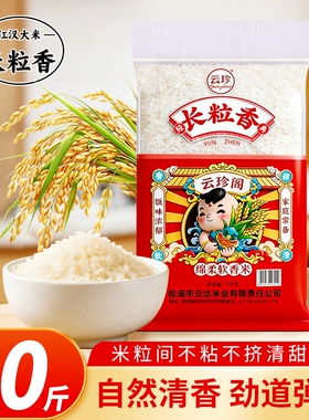 精选长粒香大米家用商用米饭10斤装当季新米团购囤货天然优质米粒