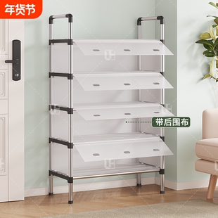鞋架多层家用门口外楼道鞋子收纳架结实耐用鞋柜带门防尘出租房用