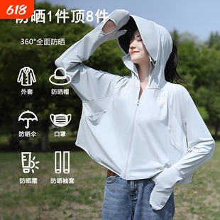 冰丝防晒衣女款2026新款夏季防紫外线防晒服薄款防晒罩衫防晒外套