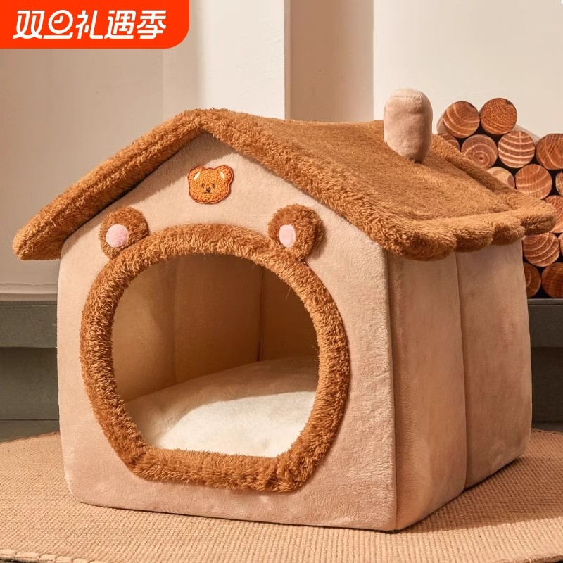 猫窝冬季保暖封闭式猫房子帐篷猫屋安全感四季通用狗窝全封闭室内